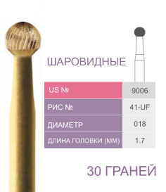 Финиры 30 граней 9006 шаровидные PRIMA DENTAL