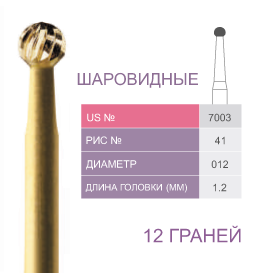 Финиры 12 граней 7003 шаровидные PRIMA DENTAL